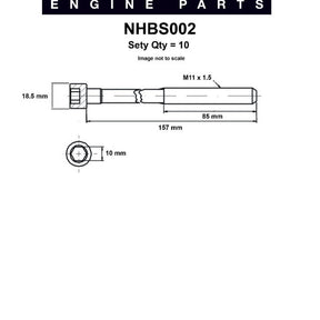 Head Bolt Set NISSAN SR20DE DET NHBS002 - NASON