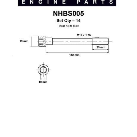Head Bolt Set NISSAN RD28 28T NHBS005 - Nason