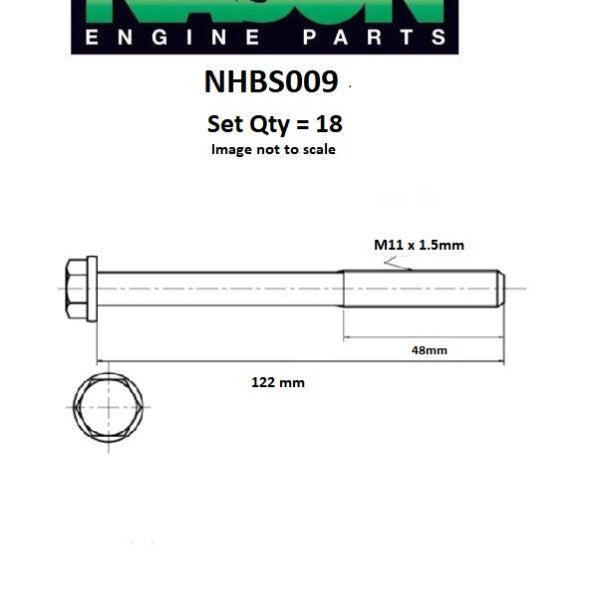 Head Bolt Set ISUZU 4JB1 4JB1T 4JH1-T R NHBS009 - NASON