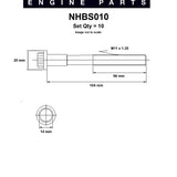 Head Bolt Set TOYOTA 1/2/3RZ-FE 2TZ 2TR NHBS010 - Nason