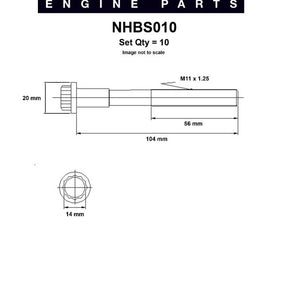 Head Bolt Set TOYOTA 1/2/3RZ-FE 2TZ 2TR NHBS010 - NASON