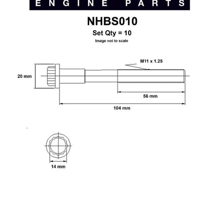 Head Bolt Set TOYOTA 1/2/3RZ-FE 2TZ 2TR NHBS010 - Nason