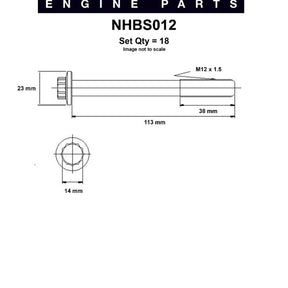 Head Bolt Set NISSAN TD23/25/27 QD32 BD30 NHBS012 - NASON