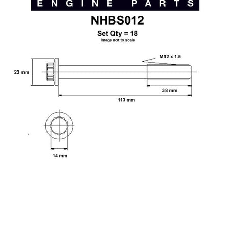 Head Bolt Set NISSAN TD23/25/27 QD32 BD30 NHBS012 - Nason