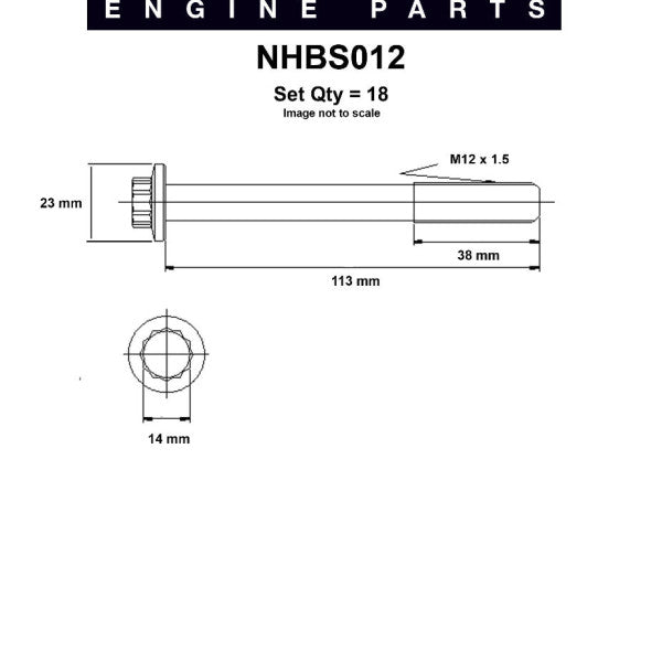 Head Bolt Set NISSAN TD23/25/27 QD32 BD30 NHBS012 - NASON