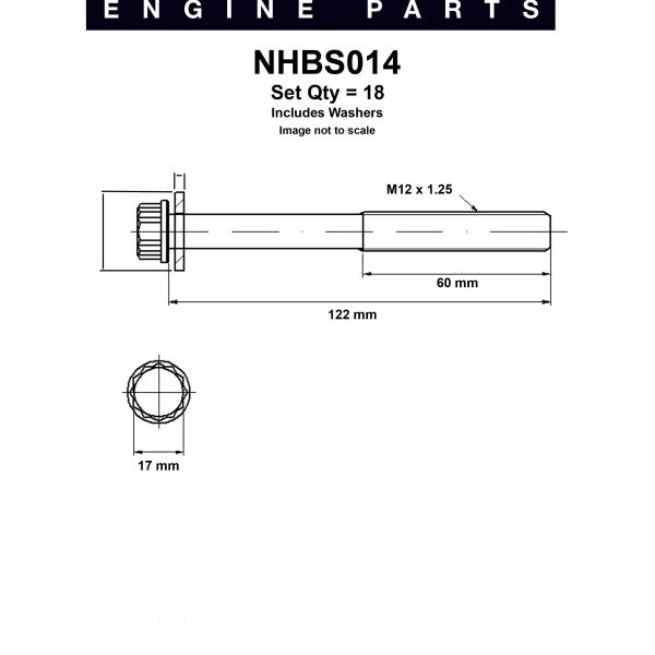 Head Bolt Set TOYOTA B 11B 14B 15B NHBS014 - NASON