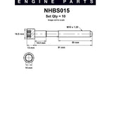 Head Bolt Set TOYOTA 3S-GE NHBS015 - Nason