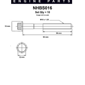 Head Bolt Set TOYOTA 3S-FE 3S-FC 5S-FE NHBS016 - NASON