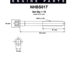 Head Bolt Set MITSUBISHI 4G94 SOHC 16V NHBS017 - Nason