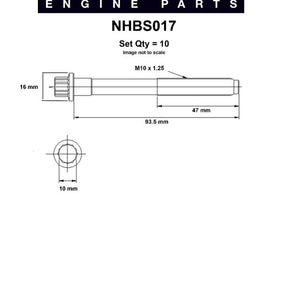 Head Bolt Set MITSUBISHI 4G94 SOHC 16V NHBS017 - NASON