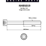 Head Bolt Set MAZDA FP FS 626 FORD PRO NHBS019 - Nason