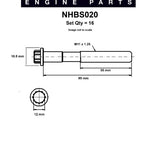 Head Bolt Set TOYOTA 2/3VZ-FE 5VZ-FE DOHC NHBS020 - Nason