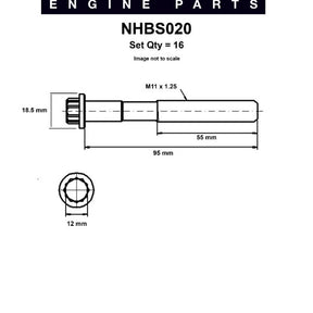 Head Bolt Set TOYOTA 2/3VZ-FE 5VZ-FE DOHC NHBS020 - NASON