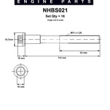 Head Bolt Set TOYOTA 3VZ-E SOHC NHBS021 - Nason