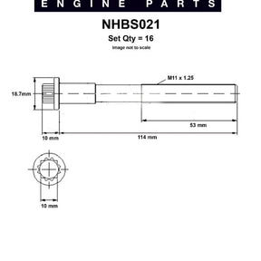 Head Bolt Set TOYOTA 3VZ-E SOHC NHBS021 - NASON