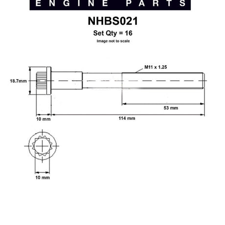 Head Bolt Set TOYOTA 3VZ-E SOHC NHBS021 - Nason