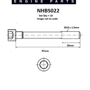 Head Bolt Set NISSAN GA16DE GA14DE NHBS022 - NASON