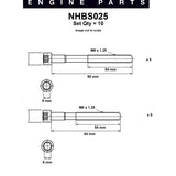 Head Bolt Set TOYOTA 4 5E-FE NHBS025 - Nason