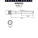 Head Bolt Set TOYOTA 1FZ-FE NHBS026 - Nason