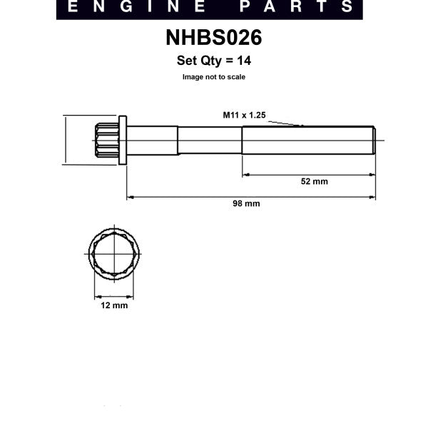 Head Bolt Set TOYOTA 1FZ-FE NHBS026 - NASON