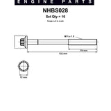 Head Bolt Set MAZDA K8 KL KF NHBS028 - Nason