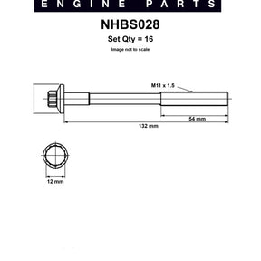 Head Bolt Set MAZDA K8 KL KF NHBS028 - NASON