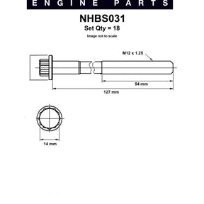 Head Bolt Set TOYOTA 1KZ-TE 1KZ-T NHBS031 - NASON