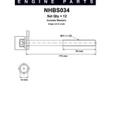 Head Bolt Set SUBARU EJ20G 20X 20Y EJ25 EJ25 NHBS034 - Nason