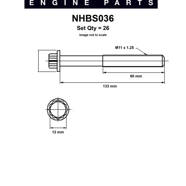 Head Bolt Set TOYOTA 1HD-T 1HZ NHBS036 - NASON