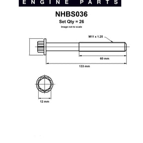 Head Bolt Set TOYOTA 1HD-T 1HZ NHBS036 - NASON