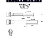 Head Bolt Set MITSUBISHI 4M40 4M40T DIESEL NHBS039 - Nason