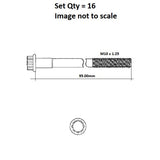 Head Bolt Set MITSUBISHI 6A12 DOHC V-DOHC NHBS040 - FAI