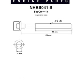 Head Bolt Set FORD EA-AU SPEC MODIFIED NHBS041-S - NASON