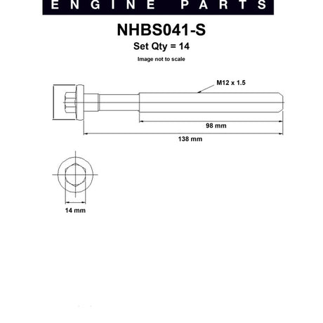Head Bolt Set FORD EA-AU SPEC MODIFIED NHBS041-S - Nason