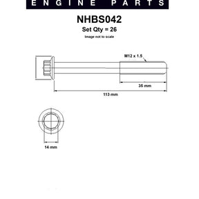 Head Bolt Set NISSAN TD42 TD42T TD42Ti NHBS042 - NASON