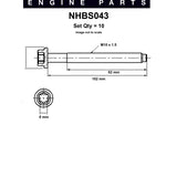 Head Bolt Set FORD MONDEO HA HB ZETEC DOHC NHBS043 - Nason