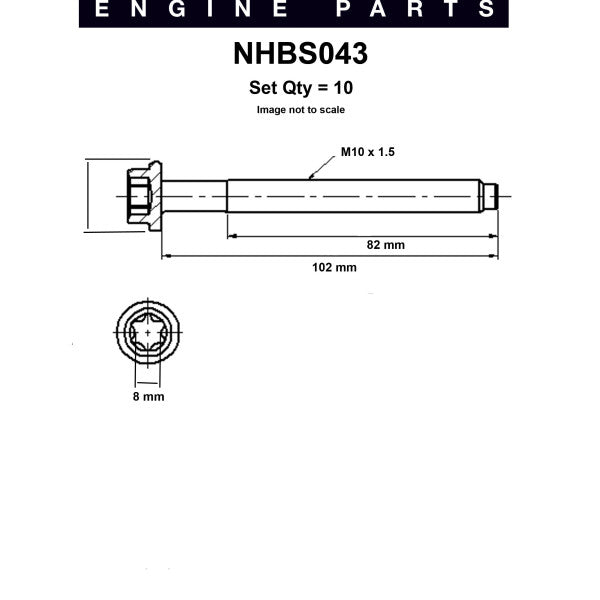 Head Bolt Set FORD MONDEO HA HB ZETEC DOHC NHBS043 - NASON