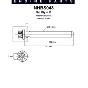Head Bolt Set HOLDEN Z14XE X16XE C16XE Z18XE NHBS048 - Nason