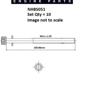 Head Bolt Set HOLDEN C20SEL LET/X20XE X22SEL NHBS051 - NASON