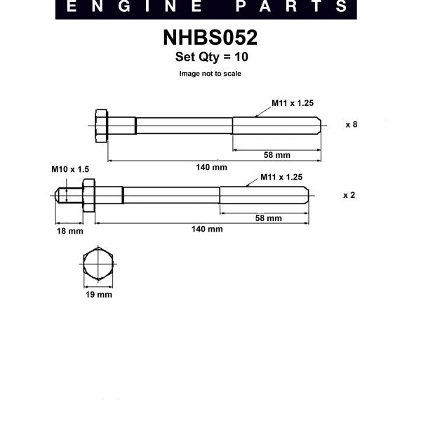Head Bolt Set HOLDEN FAM2 NHBS052 - NASON
