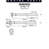 Head Bolt Set HOLDEN FAM2 NHBS052 - Nason