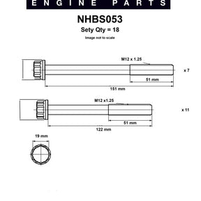 Head Bolt Set MAZDA SL NHBS053 - NASON