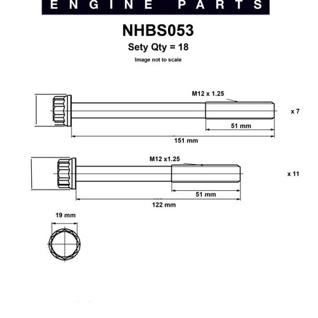 Head Bolt Set MAZDA SL NHBS053 - Nason