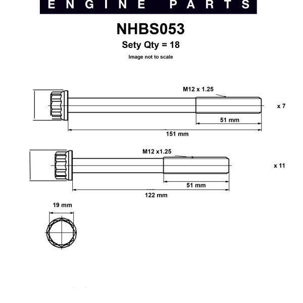 Head Bolt Set MAZDA SL NHBS053 - NASON