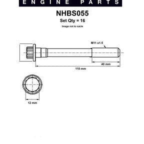 Head Bolt Set TOYOTA 1MZ-FE 3MZ-FE NHBS055 - NASON