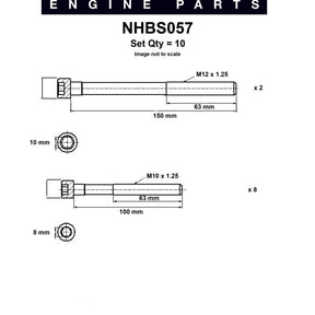 Head Bolt Set HYUNDAI G4GR G4DM G4GM G4GB NHBS057 - NASON