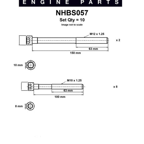 Head Bolt Set HYUNDAI G4GR G4DM G4GM G4GB NHBS057 - Nason