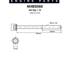 Head Bolt Set DAEWOO G15MF SOHC NHBS060 - NASON