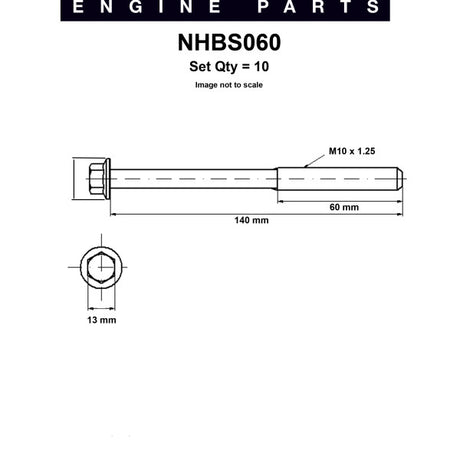Head Bolt Set DAEWOO G15MF SOHC NHBS060 - Nason