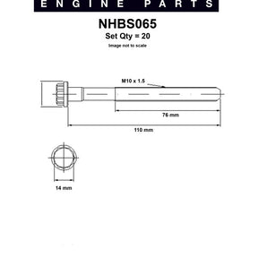 Head Bolt Set TOYOTA 1UZ-FE NHBS065 - NASON